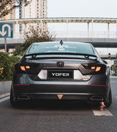 Honda Accord 10th 10.5th Gen 2018-2022 with Aftermarket Parts - V2 Style Rear Spoiler ABS from Yofer USA